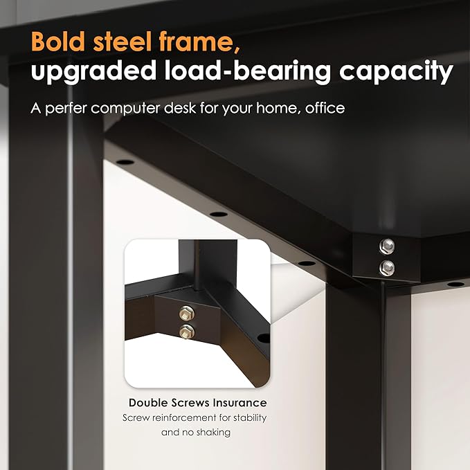 Need Small Computer Desk 31.5 inches Sturdy Writing Table Teens Study Table Laptop Desk for Home Office,Black AC3-8040-CB