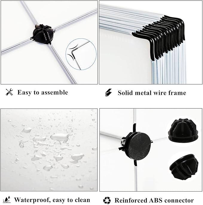 AWTATOS Closet Organizer 6 Cube Storage Shelves Portable Closet Clothes Organizers and Storage Stackable Cubby Shelving for Closet Bedroom Living Room Translucent