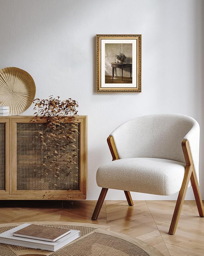 VIYYIEA Gold Framed Wall Art, After Noon Canvas Print Home Decor Vintage Art Painting Picture Bathroom Wall Decor, Potted Plant Artwork for Living Room Bedroom Kitchen Office - 14L x 11W