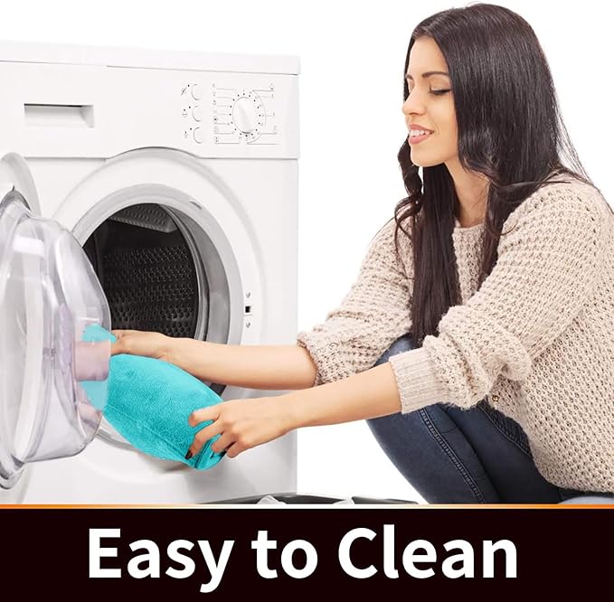 Yimobra Memory Foam Toilet Bath Mat U-Shaped, Soft and Comfortable, Super Water Absorption, Non-Slip, Thick, Machine Wash and Easier to Dry for Bathroom Commode Contour Rug, 24 X 20 Inches, Lake Blue