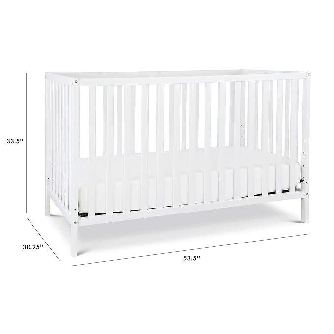 Davinci Union 4-in-1 Convertible Crib in White, Greenguard Gold Certified