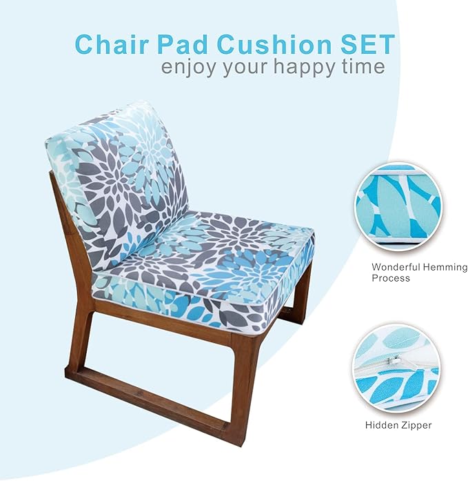 JMGBird Outdoor Chair Cushion Tufted Pillow, Outdoor Seat Cushion Set 19"x19" Outdoor Cushions for Patio Furniture
