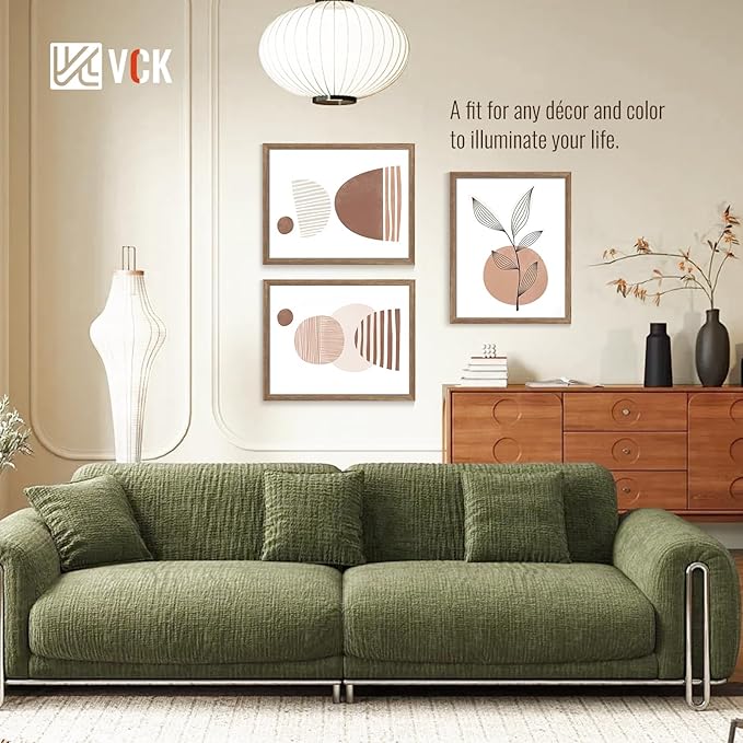 VCK 22x28 Poster Frame Set of 4 - Walnut, Gallery-Quality Wood Picture Frames, 1.1-Inch Wide Border, Polished Plexiglass, Vertical or Horizontal Wall Display for Photo/Art/Prints, Walnut