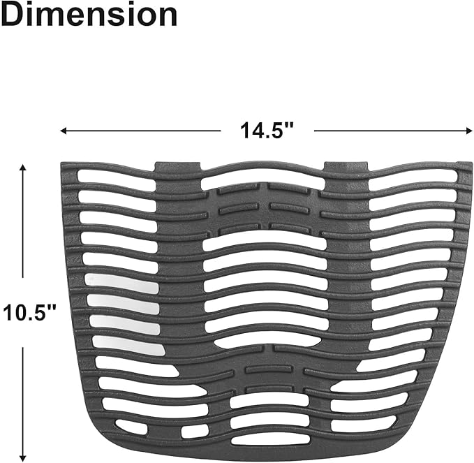 Cast Iron Grill Grates for Napoleon Gas Grill All TravelQ 285 Series, Napoleon Pro285x, PRO285X-BK, PRO285, PRO285-BK, TQ285X, TQ285X-1, TQ285X-BL, Napoleon Travelq Pro 285 accessories,Non-Stick,2PCS