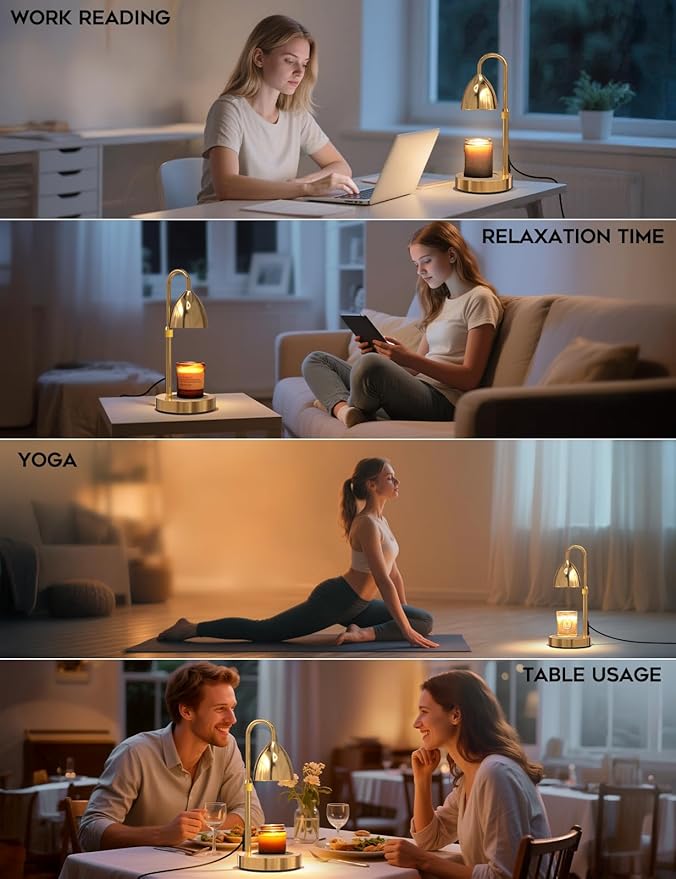Candle Warmer Lamp with Timer Dimmable, Lamp Candle Warmer Birthday Gifts for Women, Adjustable Wax Melter Warmer for Jar Candles, House Warming Gift Home Decor