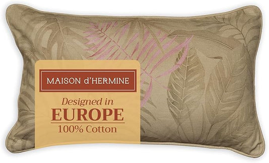 Maison d' Hermine Decorative Pillow Covers 12x20 Inch Rectangle 100% Cotton Throw Pillow Covers with Invisible Zipper for Living Room Couch, Chair, Sofas, Bedroom, Home (Creole - Olive Grey)