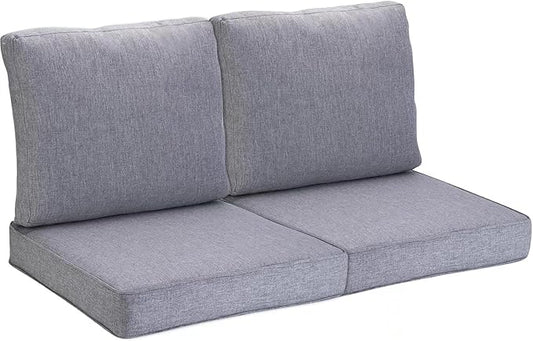 JMGBird Outdoor Cushion Tufted Pillow, Deep Seat Outdoor Chair Cushion 22"x22" Patio Cushions for Outdoor Furniture Grey