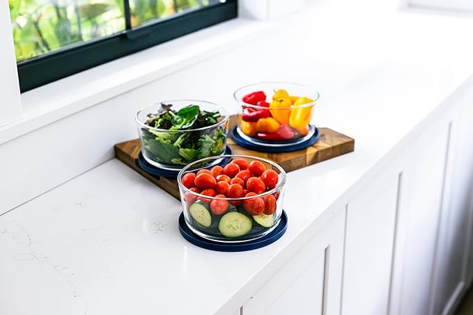 16-Piece Glass Food Storage Containers Set (8 Containers + 8 BPA-Free Lids) | 7-Ounce, Leakproof | Microwave, Freezer, Oven & Dishwasher Safe | Ideal for Meal Prep & Pantry Organization