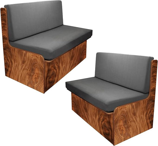 Rv Dinette Cushion Covers,Printing Stretchable Camper Cushion Cover,RV Cushion Slipcover,Rv Couch Cover Replacement for RV Camper Car Bench,2 Backrest Covers and 2 Bench Covers (Gray)