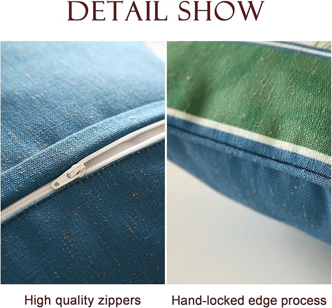 patdrea Designer Throw Pillow Covers Set of 2,French Elegant Spring Green Linen with Iris Floral Pattern Pillow Covers,Decorative Lumbar Pillowcases Cushion for Bed Living Room Outdoor,12"x20"