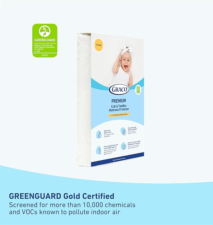 Graco Ultra Dual-Sided Crib Mattress & Protector Value Bundle (1-Pack) – Includes GREENGUARD Gold Certified Crib Mattress, GREENGUARD Gold Certified Waterproof Protector