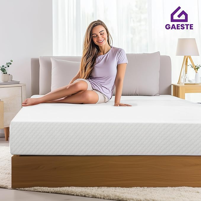 GAESTE 8 Inch Full Cooling Gel Memory Foam Mattress for Cool Sleep Medium Firm CertiPUR-US Certified Foam, Mattress in a Box Pressure Relief Removable Cover No Fiberglass (Full, 8 in)