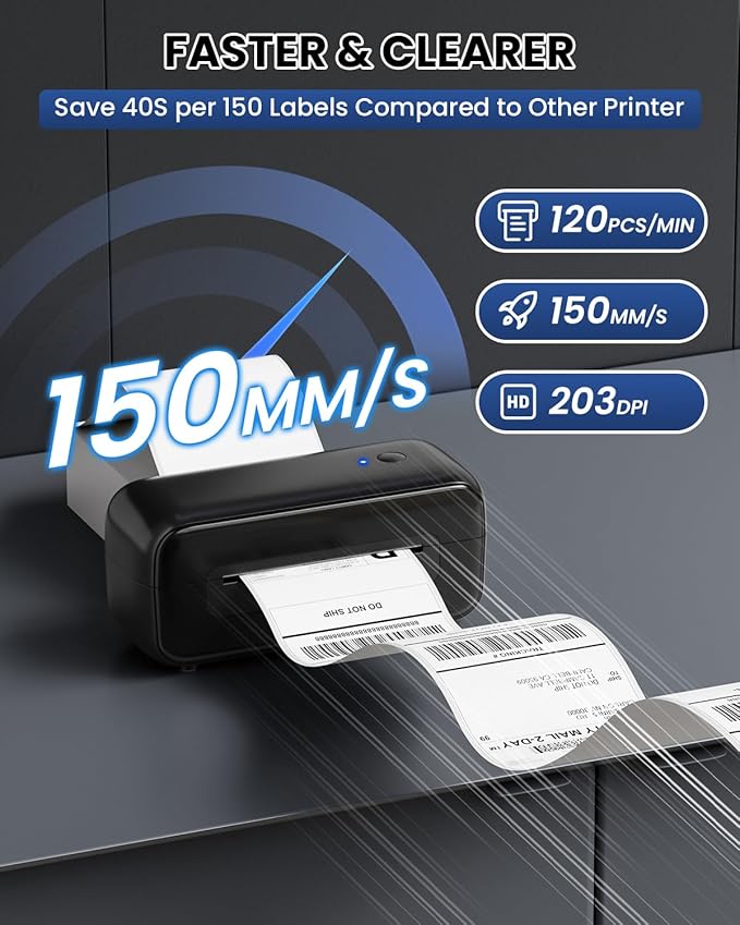 Phomemo Bluetooth Thermal Label Printer - 4x6 Shipping Label Printers for Small Business, Packages, Office, Organization - Thermal Printer Compatible with Amazon, Ebay, Shopify, Etsy, USPS, Fedex, DHL