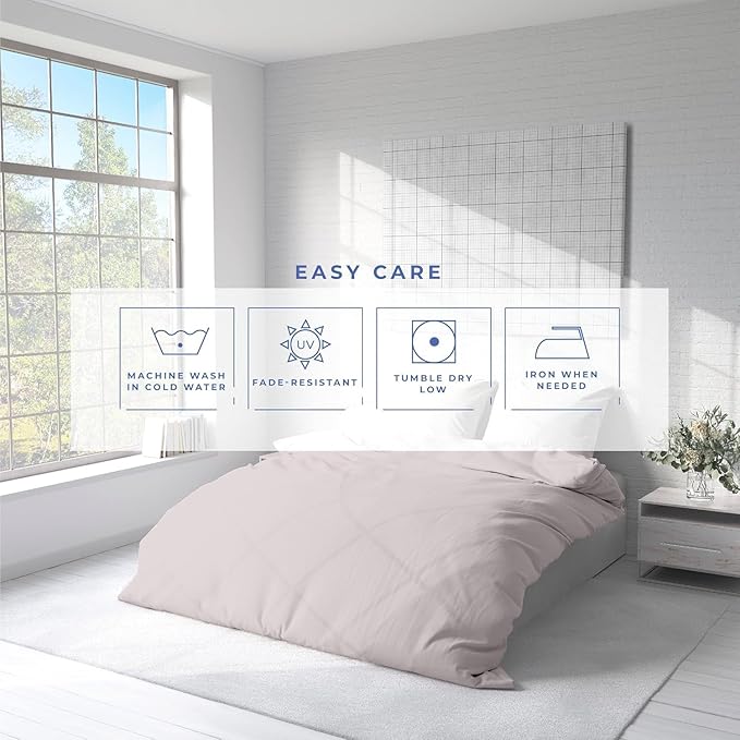 Kotton Culture 120"x98" 3 Pc Oversized King Duvet Cover Set 100% Egyptian Cotton - 600 TC Comforter Cover, Zipper Closure & Corner Ties - Fits Large King Inserts (Oversized King,Light Grey)