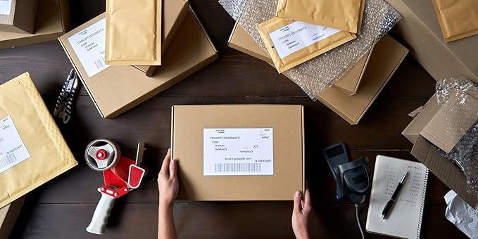 Square Multipurpose Labels Replacement for DYMO 30332 (1" x 1") Compatible with DYMO Labelwriter 450, 4XL & Zebra Desktop Printers [10 Rolls/7500 Labels]