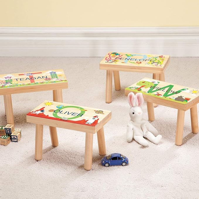 Custom Children’s Step Stool, Customized with Kid’s Name, Under The Sea Mermaid Design