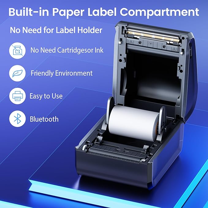 Phomemo Bluetooth Thermal Label Printer, D550BT 4x6 Shipping Label Printer for Small Business, Wireless Barcodes Printer for Shipping Packages, Compatible with iPhone, Android, Mac, Shopify, USPS