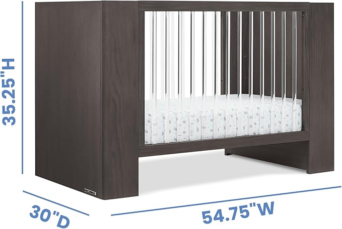 Delta Children Aerin 4-in-1 Convertible Crib - Greenguard Gold Certified, Rustic Grey