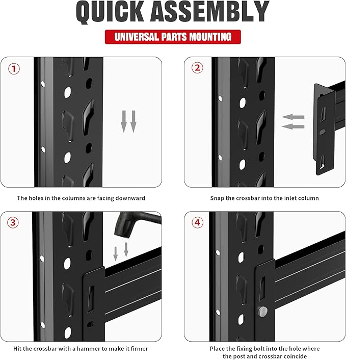 Heavy Duty Garage Shelves – Metal Shelving Unit with Adjustable 3-Tier Storage Shelves for Garage Organization, Industrial Shelving Rack for Heavy Duty Storage Needs16 D x50 W x48 H