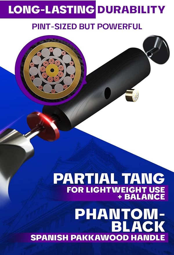 Dalstrong Meat Cleaver Knife-4.5"-Phantom Series-Premium Japanese High-Carbon Steel-Razor Sharp-Spanish Pakkawood Handle Kitchen Knife Gift-Meat Cutting, Carving- w/Sheath