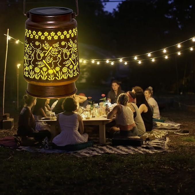 Styleonme Dragonfly Lover Solar Light, Mother's Day Lantern Gift for Mom Grandma Women Sister, Hanging Image Dragonflys Lanterns, Yard Corridor Garden Decor, Thanksgiving Day, Birthday Gifts