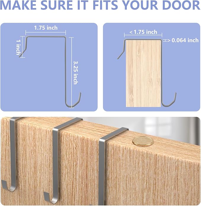 FENTEC 1 Pack Over-the-Door-Shoe-Organizers, Hanging Shoe Organizers with Large Pocket Shoe Holder Hanging Shoe Rack for Closet Shoe Organizer for Wall, Over Door Organizer with 15 Pockets Gray