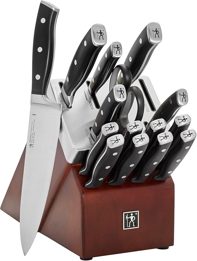 HENCKELS Forged Accent 16-pc Self-Sharpening Knife Block Set, Walnut