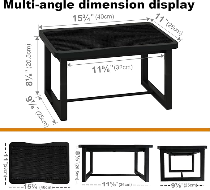 Step Stool for Adults Kids, Anti-Slip Sturdy Wooden Step Stools with 500 Lbs Capacity for High Beds,Closet, Bathroom,Kitchen, Potty Training