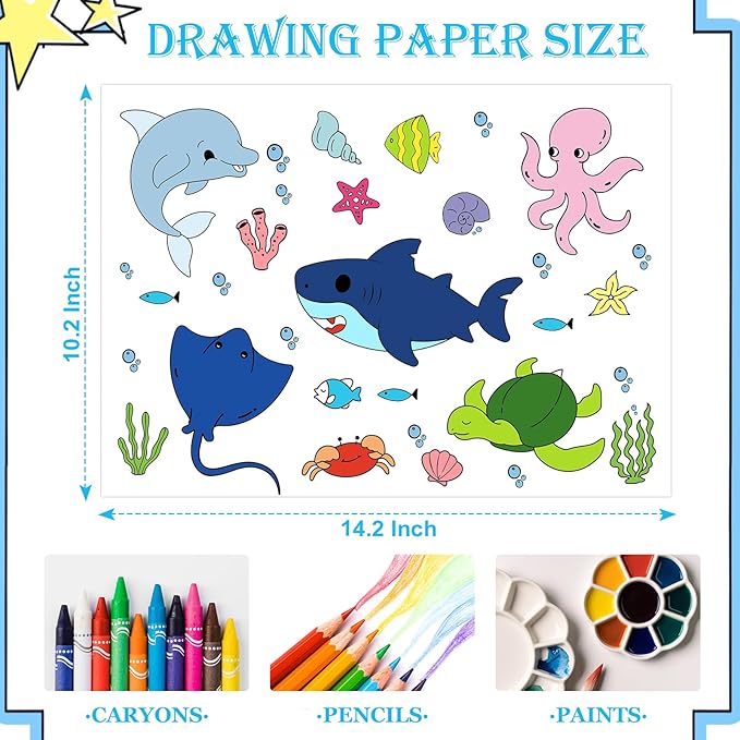 150 Pieces Disposable Paper Placemats Coloring Activity Sheets Paper Place Mats Bulk Dining Table Placemats Set 14.5*10 Sublimation Place Mat for Restaurant Christmas Party (Dinosaur Animal Dessert)
