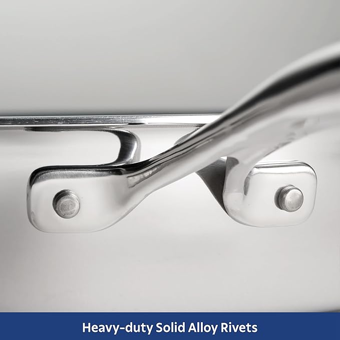 Tramontina Signature 10-Inch Tri-Ply Clad Stainless Steel Frying Pan with Ceramic Non Stick Interior, Induction-Ready Nonstick Skillet, Oven-Safe, Dishwasher-Safe