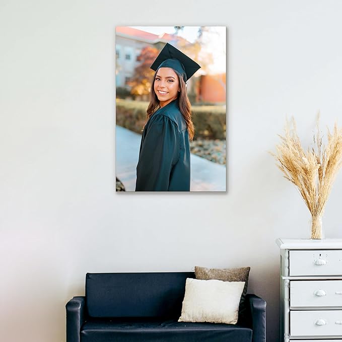 Custom Graduation Canvas Prints with Your Photos,Graduation Decorations, Personalized Graduation Canvas Wall Art Gifts Idea for Daughter, Son, Sibling or Friend (24" X 36")