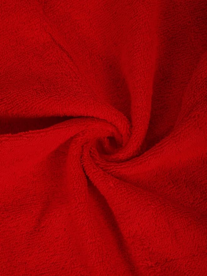 CASALINO Plush Collection Towel Set, Premium Quality 100% Pure Cotton, Highly Absorbent, Super Soft, Soft and Plush, (4 PCS Hand Towel Set, Red)