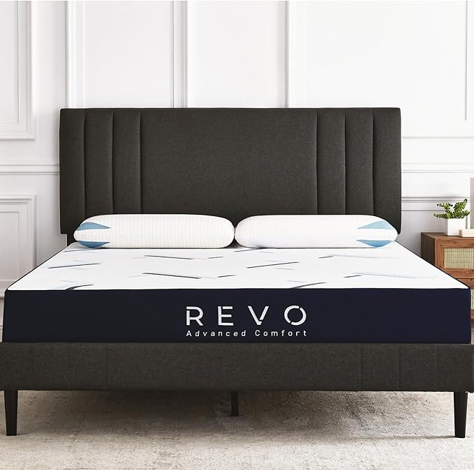 REVO Sleep Gel Memory Foam Mattress, 10-Inch California King – Cooling Gel Foam Mattress with Supportive Pressure Relief and Breathable Comfort – Deep, Restorative Sleep