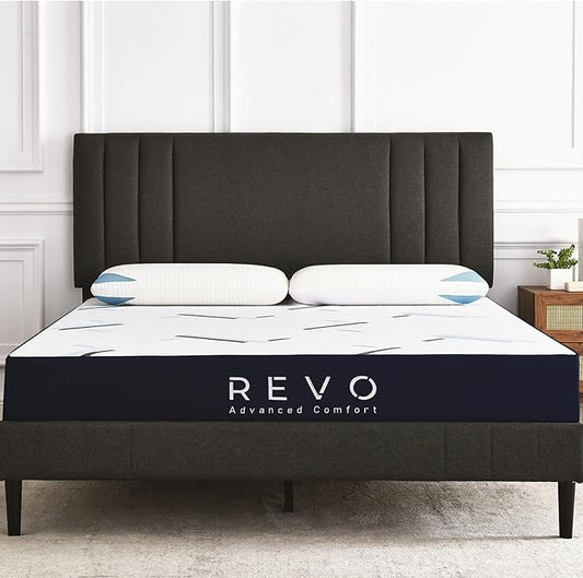 REVO Sleep Gel Memory Foam Mattress, 10-Inch California King – Cooling Gel Foam Mattress with Supportive Pressure Relief and Breathable Comfort – Deep, Restorative Sleep