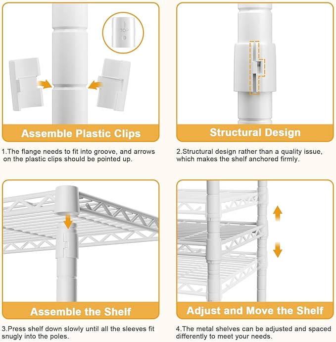 H41 Garment Rack Heavy Duty Clothes Rack, Clothing Racks for Hanging Clothes, Extra Large Freestanding Portable Closet Wardrobe Rack 78.5'' W × 15.8'' D × 76.4'' H, Max Load 1150 Lbs, White