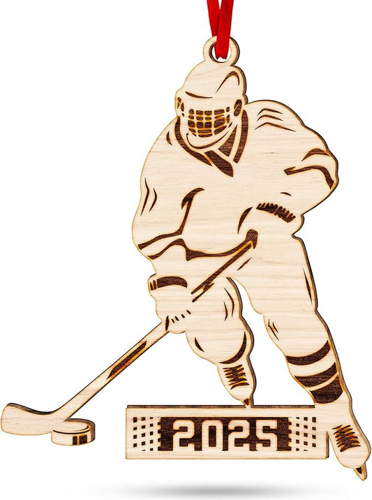 Hockey Ornament - Ideal Ice Hockey Ornaments for Christmas Tree, Unique Gift for Hockey Players, Christmas Ornament for Those Cherishing Ice-Hockey, 2025 Special Ice-Hockey Ornaments