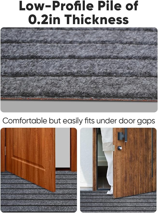 Runner Rugs 3 x 10 ft with Rubber Backing, Non Slip Carpet Runner Rug for Hallway Waterproof Indoor Outdoor Floor Mat Custom Size Area Rugs for Entryway Balcony Patio Kitchen Garage Stair Laundry