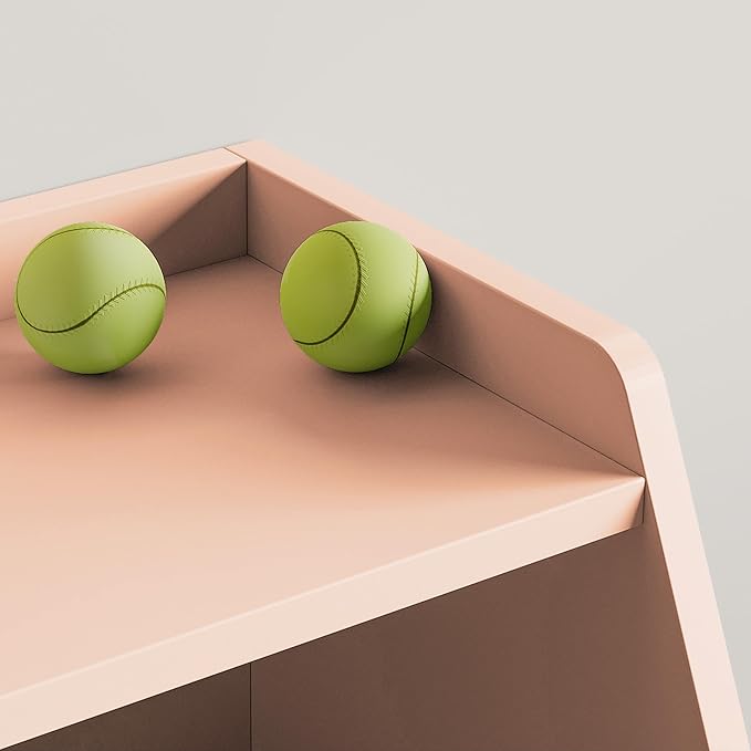 Toy Storage Organizer for Kids, Toy Storage Cabinet with Drawers, Boys and Girls Toy Shelf with Wheels, Toy Organizer Kids Bookshelf with Storage for Nursery, Playroom, Bedroom (Light Pink)