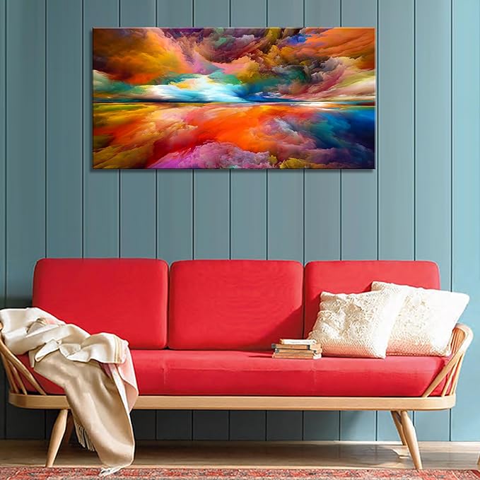 YYYYHPP YP2075 Abstract Wall Art Colorful Clouds Landscape Pictures Canvas Prints Paintings Ready to Hang for Living Room Bedroom Kitchen Home and Office Wall Decor