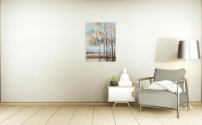 NdcSkyArt Tree Paintings - Abstract Forest Canvas Wall Art for Modern Living Room, Bedroom, and Bathroom Décor