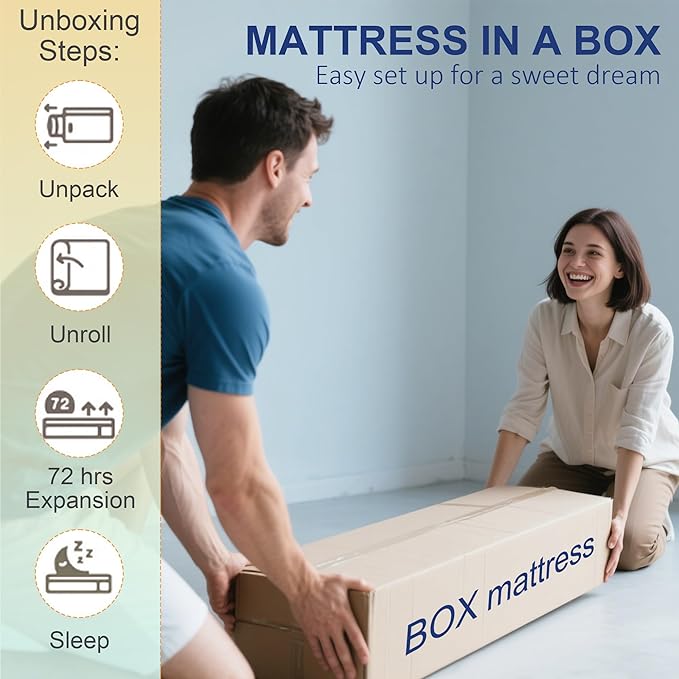 12 Inch Full Mattress Hybrid Innerspring and Plush Memory Mattress in a Box,Medium Soft Feel,Motion Isolation & Pressure Relief,Cooling Bed Mattress for Bed Frames,CertiPUR-US Certified (Queen)