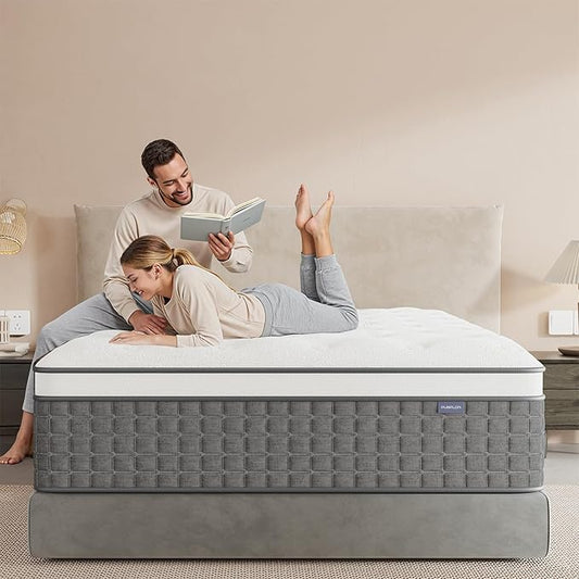 Mattress Full Size, Medium Firm 10 Inch Mattress with Extra Lumbar & Shoulder Support, Hybrid Mattresses with Gel Memory Foam Pain Relief - Fiberglass Free - No Odor - 365 Night Trial