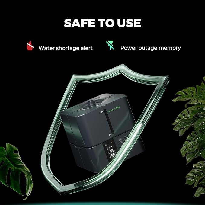MARS HYDRO Plant Humidifier 5L,with Adjustable Humidity,Timer Function,Ultrasonic Precise and Silent Operation,No-Leak Seal for Grow Tent,Indoor Planting,Greenhouse,Bedroom
