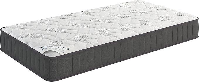 Ottomanson Twin XL 9" Hybrid Mattress - Medium-Firm Support - Made in USA - Individually Pocketed Coils & CertiPUR-US Foam - Fiberglass-Free - Bed in a Box