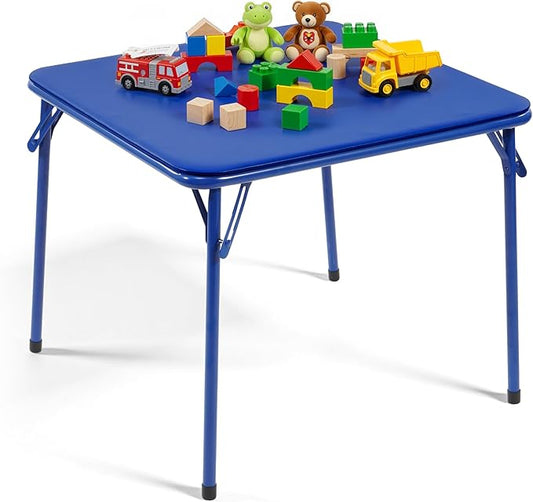 HealSmart Folding Table for Kids, Toddler Table with Padded Top - Foldable, Portable, and Durable Design, Ideal for Playtime, Crafts, and Activities, Compact and Easy Storage Solution, Blue