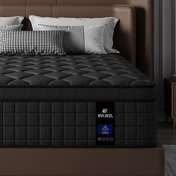 10 Inch Full Size Mattress, Medium Firm Hybrid Full Mattresses, Memory Foam Mattress in a Box with Individually Wrapped Pocket Springs, Reinforced Edge Support,Pressure Relief,Motion Isolation