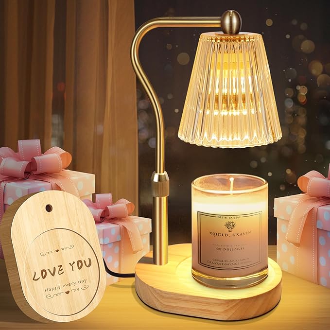 Candle Warmer Lamp with Timer and Dimmer Adjustable Height for Women Birthday Gift, Home Room Decor, Wax Melt Warmer for Scented Jar Candles, Mother's Day