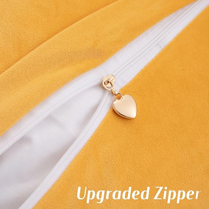 FUTEI Orange Chenille Throw Pillow Covers 26x26 Inch Set of 2,Soft Cozy Bound Edge Design Euro Pillow Sham,Home Decor for Couch Bed Living Room