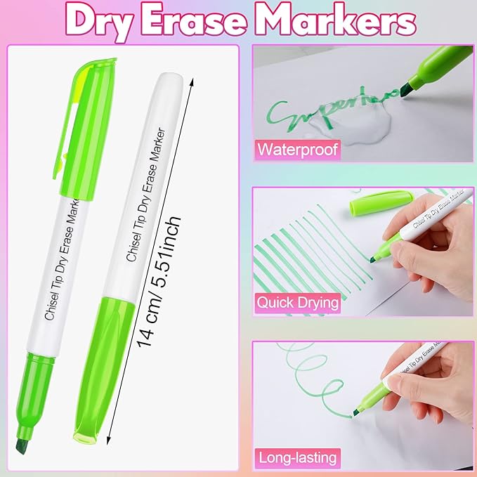 Sepamoon 240 Pack Dry Erase Markers Bulk Chisel Tip Whiteboard Markers Pens Low Odor for School Office Home(Multicolor)