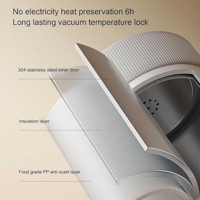 Travel Electric Kettle, 350ML Small Tea Coffee Kettle Mini Hot Water Boiler 27000mAh Rechargeable Portable Water Heater, 12 Hour Insulation